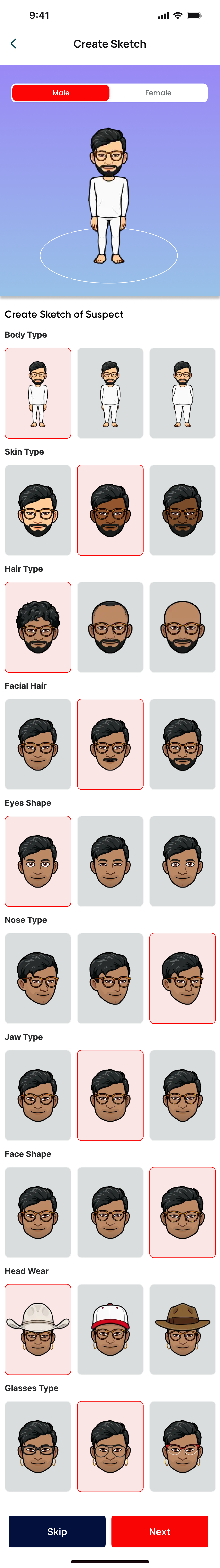 Build a suspect sketch.